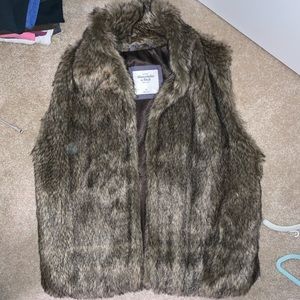 Abercrombie faux fur vest